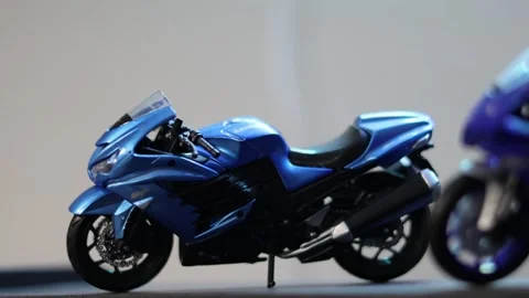 Close up of toy model motorcycles. San Francisco CA USA May 15 2026 Stock Footage 336295985