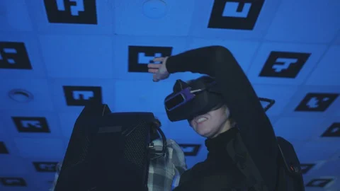 Close up tracking arc 360 degree timelapse shot of a young man and woman doing Stock Footage 127858737