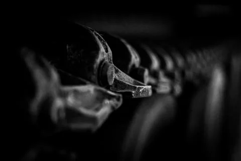 A Close Up Of The Tracks Of A Tank Stock Photos