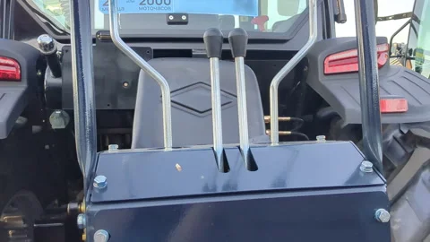 Close up of tractor control levers. Video stock 317175531