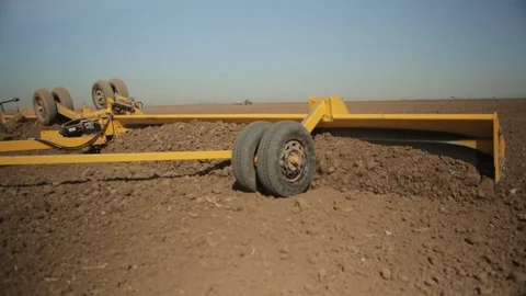 Close up of Tractor Leveling Earth Stock Footage 94643268