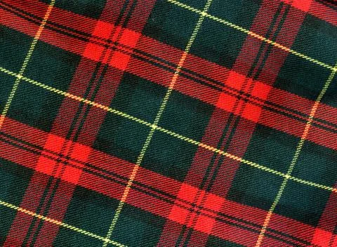 Close-up of traditional scottish checked material Stock Photos