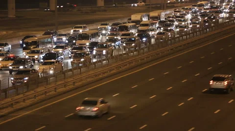 Close up traffic jam Stock Footage 45753779