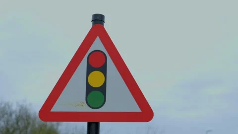 Close up of traffic light road sign Stock Footage 268610218