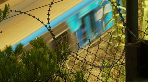 Close up Train Passing Stock Footage 10730569