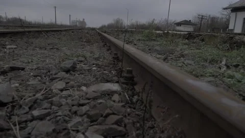 Close up train rail 스톡 동영상 137764745