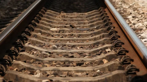 Close Up of Train Tracks 動画素材 38904182