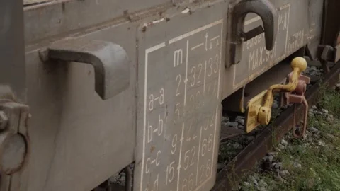 Close up to a trains hook Stock Footage 262460496