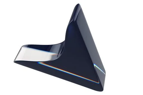 Close-up of transparent glass computer cursor on white background. 3d renderi Foto stock