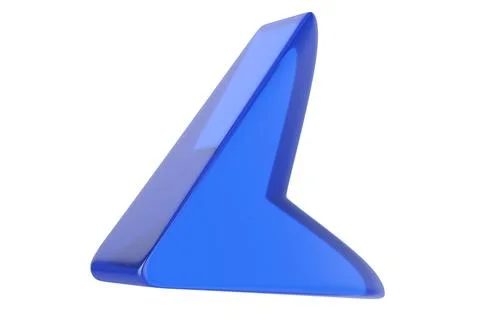 Close-up of transparent glass computer cursor on white background. 3d renderi Foto stock