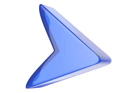 Close-up of transparent glass computer cursor on white background. 3d renderi Foto stock