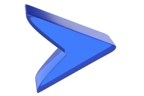 Close-up of transparent glass computer cursor on white background. 3d renderi Foto stock