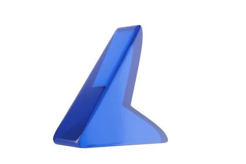 Close-up of transparent glass computer cursor on white background. 3d renderi Foto stock