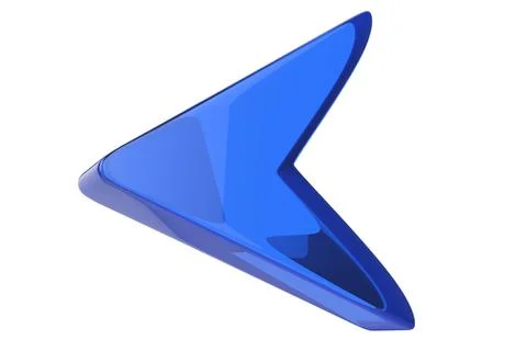 Close-up of transparent glass computer cursor on white background. 3d renderi Foto stock