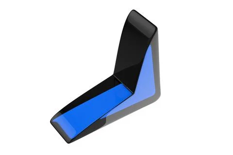 Close-up of transparent glass computer cursor on white background. 3d renderi Foto stock