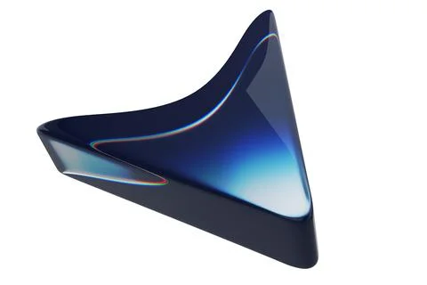 Close-up of transparent glass computer cursor on white background. 3d renderi Foto stock