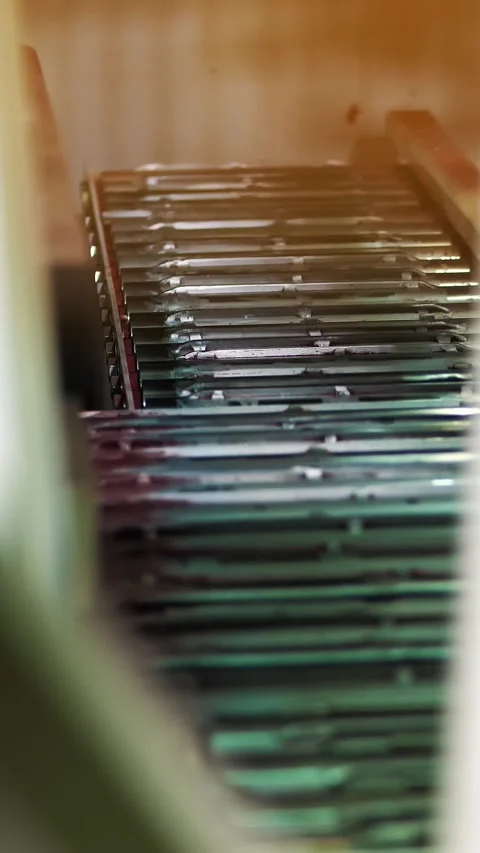 Close-up, transport tape on packaging production. Production line conveyor Stock Footage 319118071