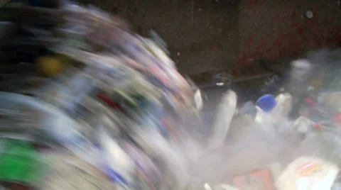 Close-up of trash on a belt (6 of 9) Stock-Footage 32283560