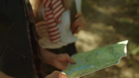 Close up of traveler map Stock Footage 96186046