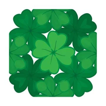 Close Trinity Green Shamrock Stock Illustration