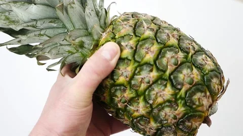 Close-up of tropical pineapple fruit, Vídeo Stock 237189186