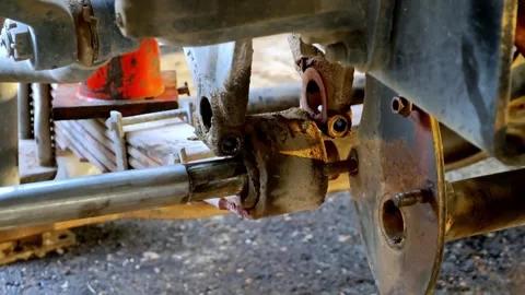 Close up of truck maintenance featuring mechanic tools and equipment in Stock Footage 340583437