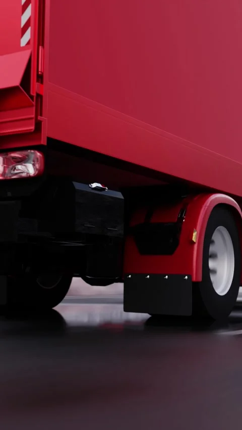  Close-up of truck on a road in winter Stock Footage 320565265