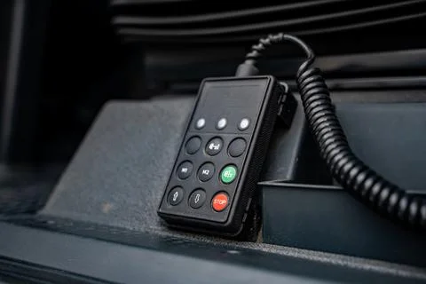 Close up of truck suspension remote controller Stock Photos