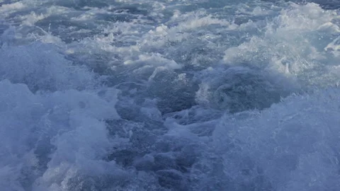 Close-up of turbulent ocean waves Stock Footage 323123151