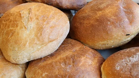 Close up of Turkish bread with small camera movement Stock Footage 111331520