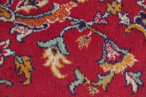 Close-up turkish carpet, details of patterns in oriental design Stock Photos