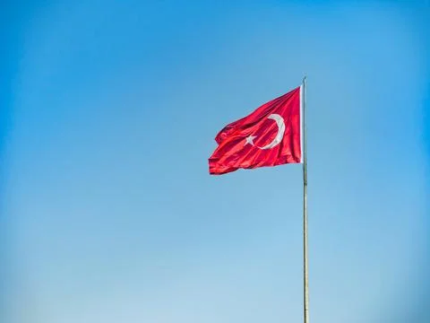 Close-up of a Turkish flag Stock Photos