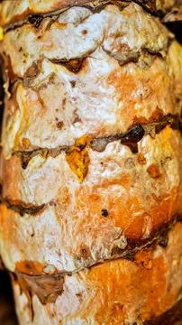 Close up turmeric root surface showing natural spice texture and organic pl.. Stock Photos