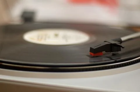 Close up of turn table play head Stock Photos