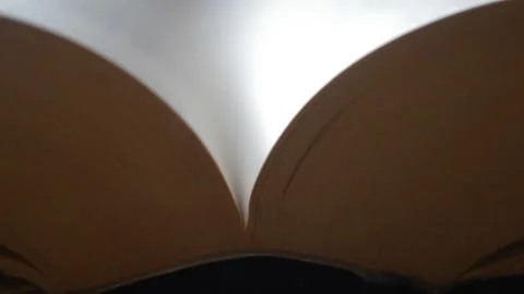 Close-up turning book's pages for reading Video stock 201474062