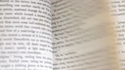 Close-up turning pages of an old book Stock Footage 63155041