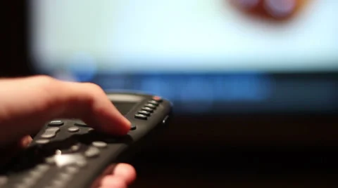 Close up Of TV Remote Changing Channels HD Stock Footage 36786896