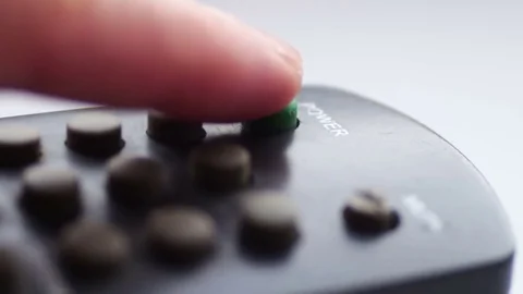 Close up Of TV Remote Stock Footage 73374789
