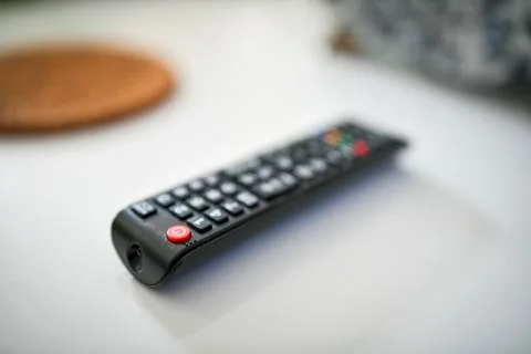 Close up of a TV remote Stock Photos
