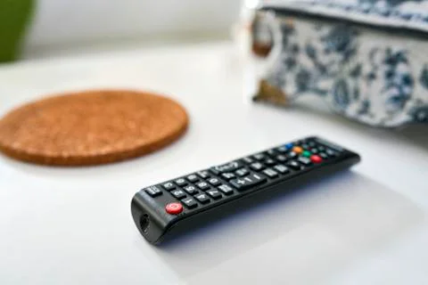 Close up of a TV remote Stock Photos