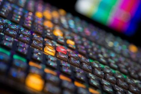 Close-up of tv vision panel Stock Photos