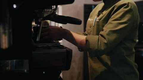 Close-Up of Two Espresso Shots in Coffee Shop Stock-Footage 313331809