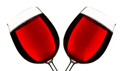 Close up of two glasses of red fruit juice Stock Photos
