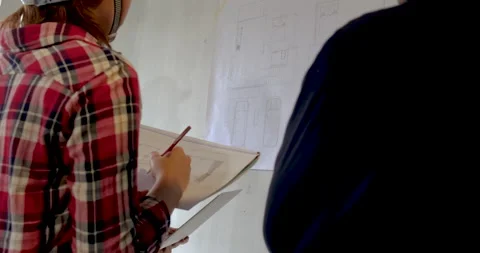 Close up two hand young asian of building architect construction engineer Stock Footage 146682396