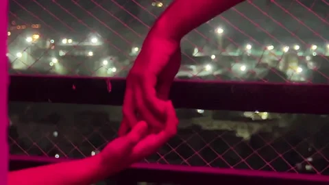 Close up of two Lovers Joining Hands. Stock Footage 233263582