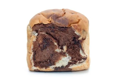 Close up of two tone bread on white background Stock Photos