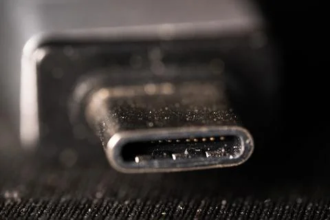 Close up of Type c USB port Stock Photos