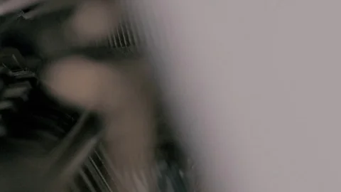 Close up on the types of an old typewriter. rotate Stock Footage 73765384