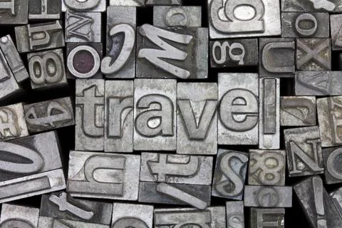 Close up of typeset letters Stock Photos