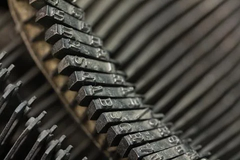 Close-up of typewriter keys Stock Photos